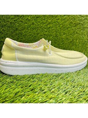Hey Dude Wendy Rise Stretch Womens Size 11 Yellow Athletic Walking Slip-On Shoes